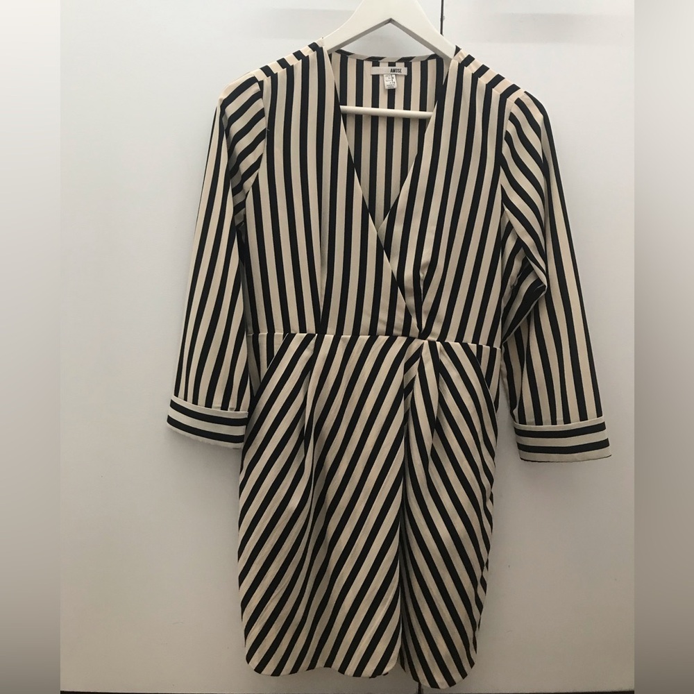 Black and White striped cocktail dress